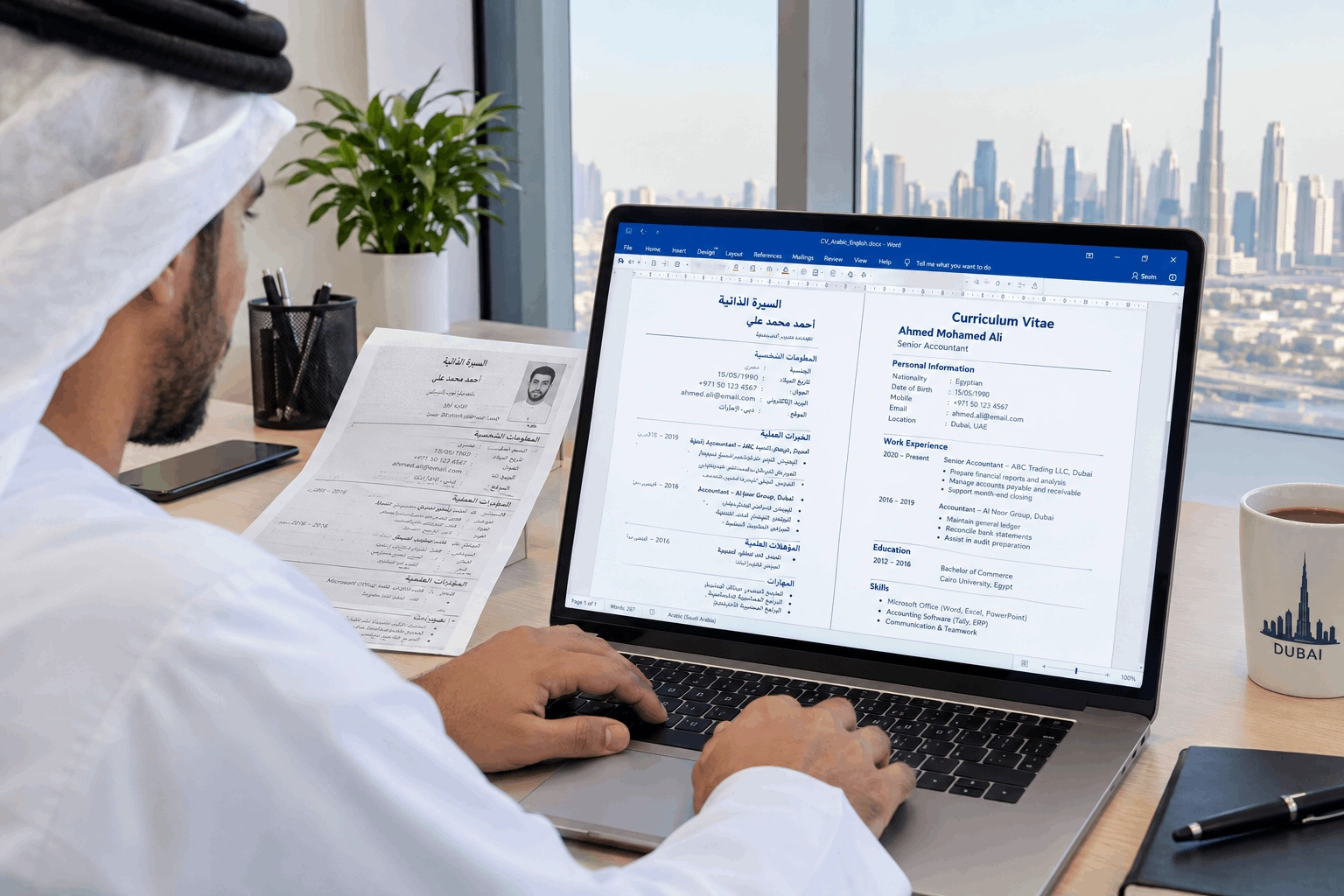 CV Arabic Doc: Enhance Your CV for UAE & Gulf Jobs